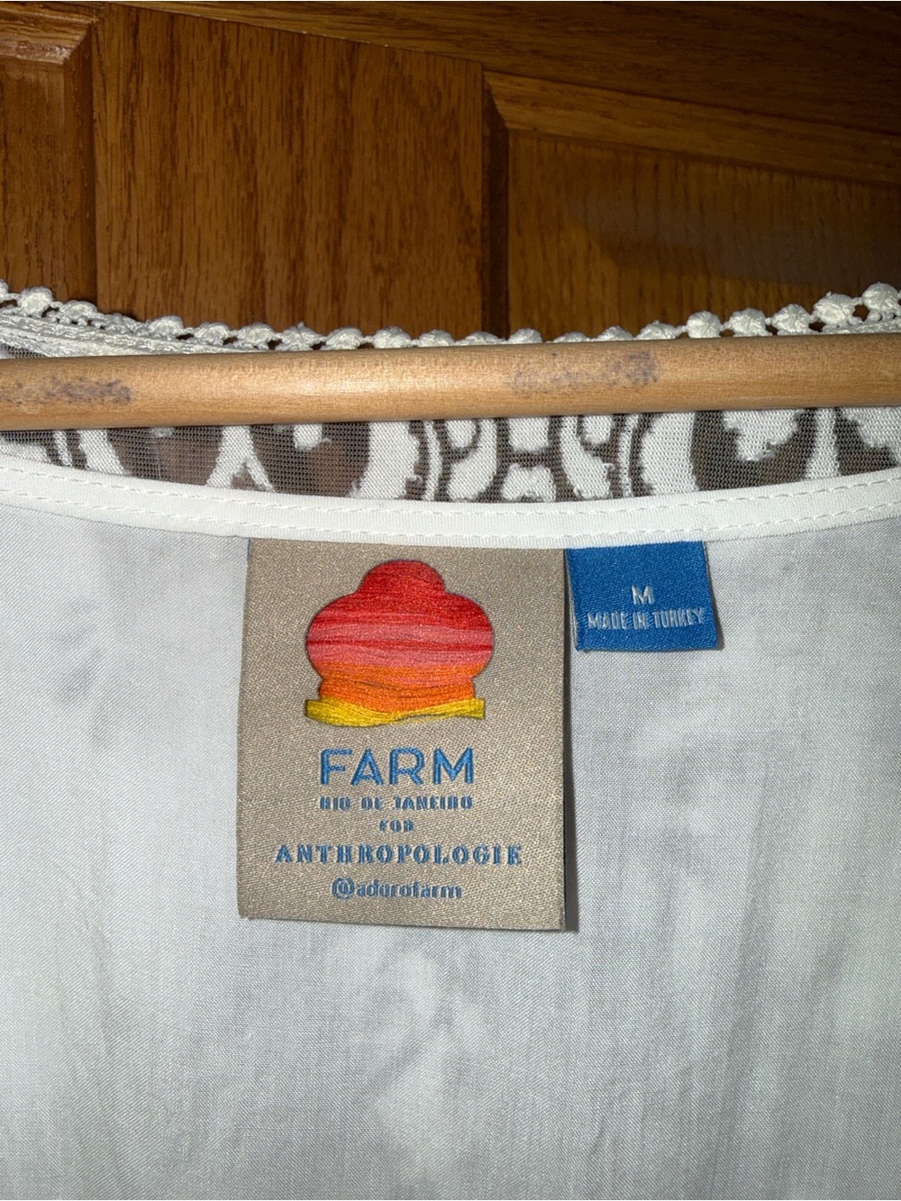 FARM Rio Cream Embroidered V‑Neck Maxi Dress - Picture 4 of 8
